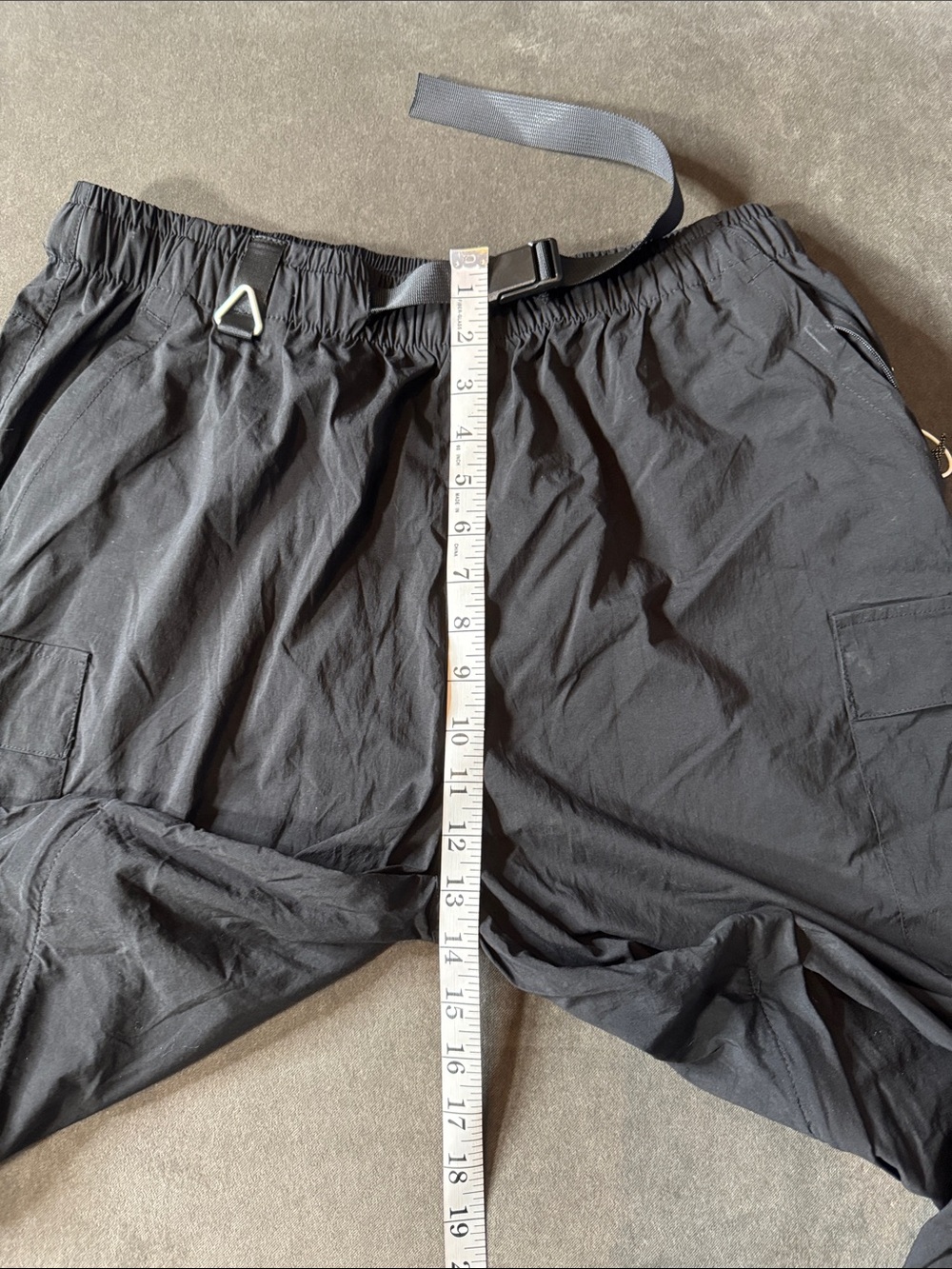 Mens Black Convertible Cargo Pants Shorts Water-Resistant Zip Pocket *LARGE READ - Picture 12 of 15